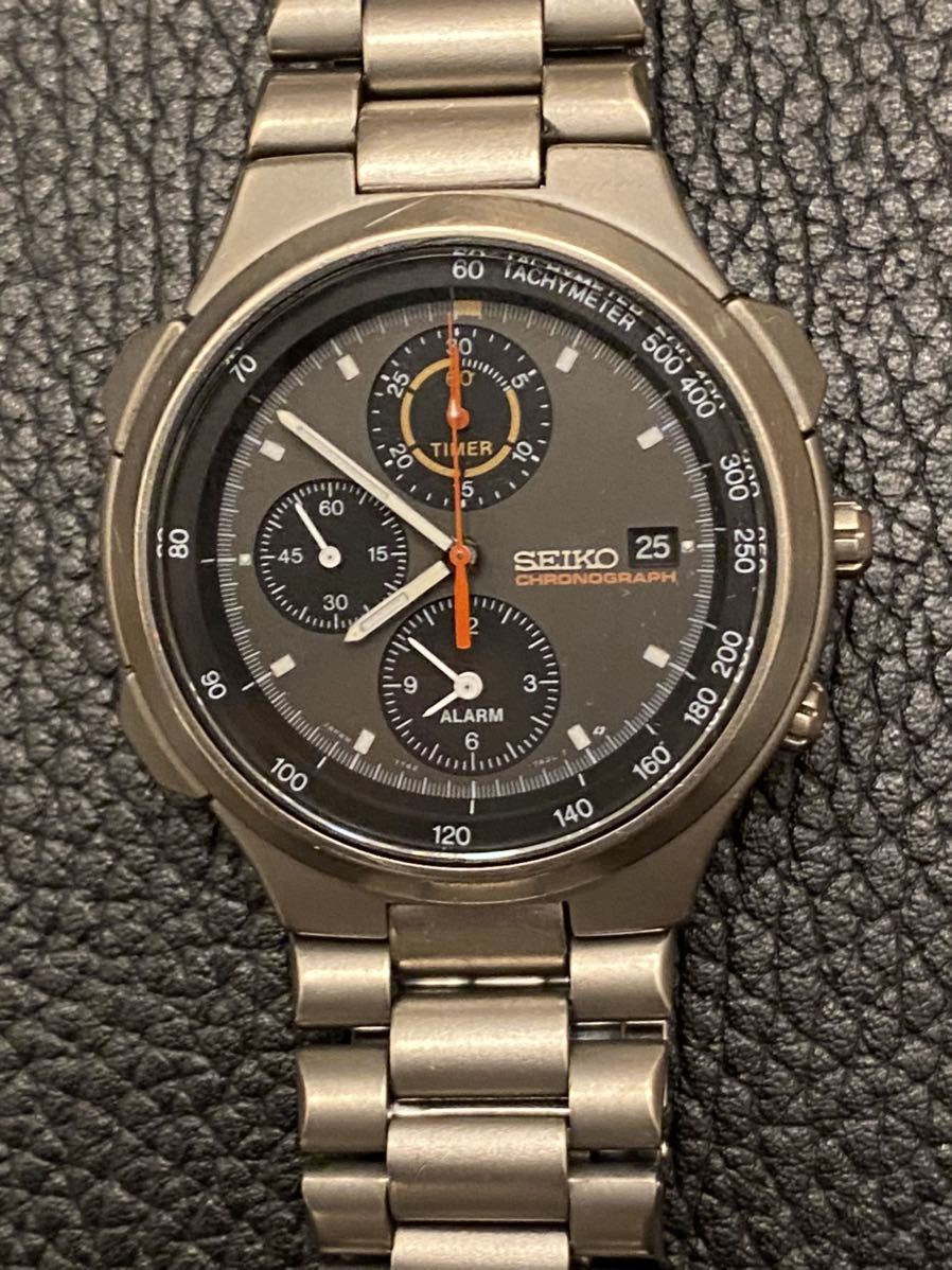 SEIKO クロノグラフ チタンスピードマスター セイコー スピードマスター チタンモデル クロノグラフ 1990年頃製造