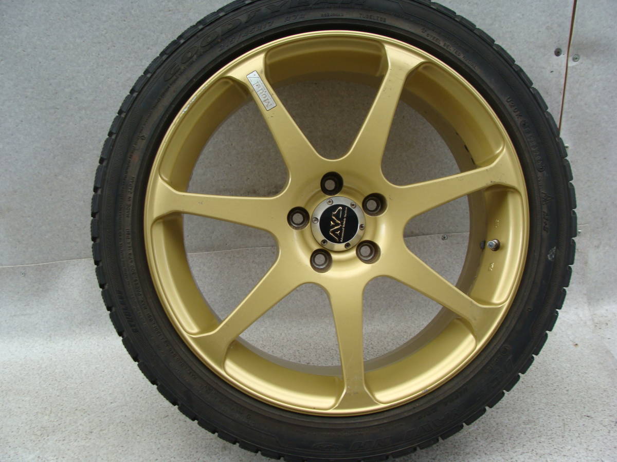 11W906 YOKOHAMA AVS MODEL 7 ゴールド 7J +50 PCD100 ホイールのみ 4