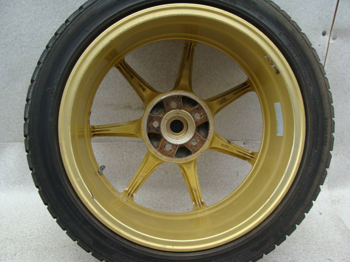 11W906 YOKOHAMA AVS MODEL 7 ゴールド 7J +50 PCD100 ホイールのみ 4