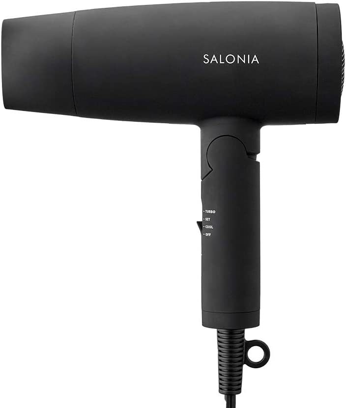 (新品）【今人気商品】スピーディーイオンドライヤー 【ブラック】 大風量 速乾 マイナスイオン 軽量 折り畳み式