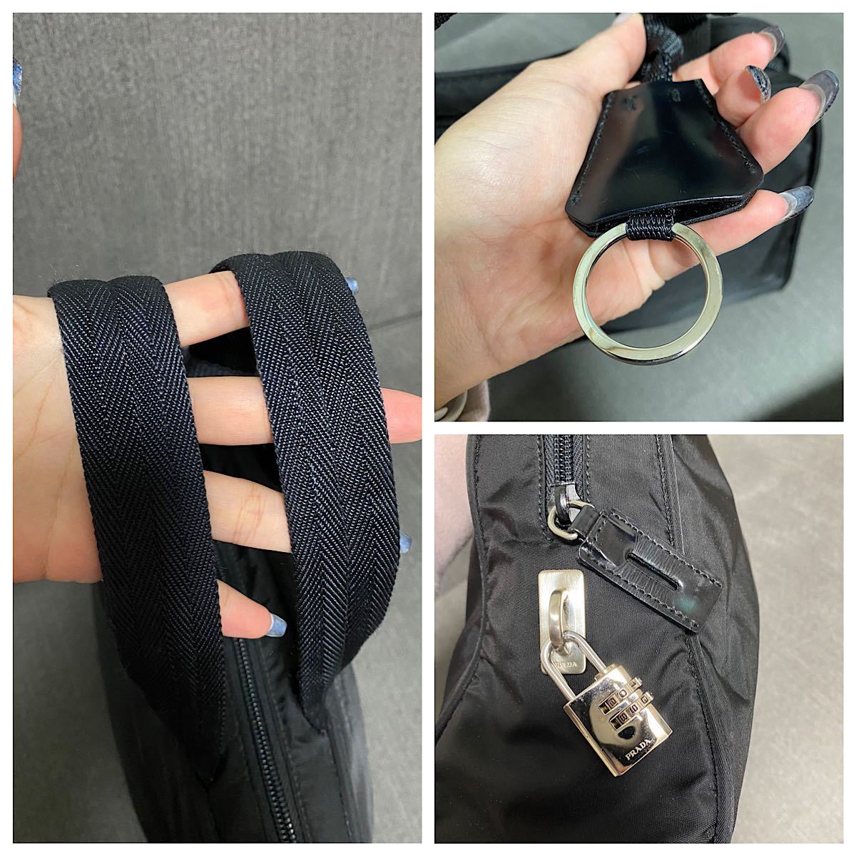 PRADA プラダ ハンドバッグ トートバッグ ナイロン ブラック カバン 
