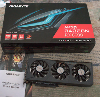 ①GIGABYTE Radeon RX6600 EAGLE 8G本体ジャンク扱い ジャンク GIGABYTE Radeon RX 6600 搭載 グラフィックボード GV