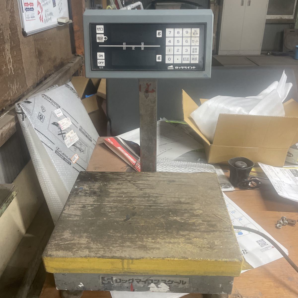 【中古】ROCK ロックペイント ロックマイコンスケール 099-0012 ひょう量6kg 調色塗料計量器 ロックペイント マイコンスケール ロックマイコンスケール 自動車板金塗装 ロックペイント調色 動作確認済
