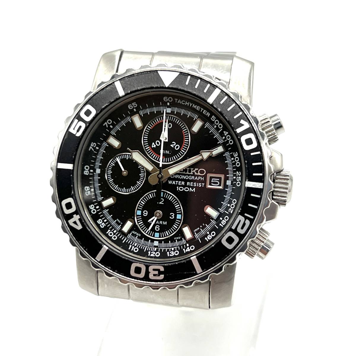 □SEIKO セイコー SNA225 7T62-0CV0 クォーツ クロノグラフ ダイバー 