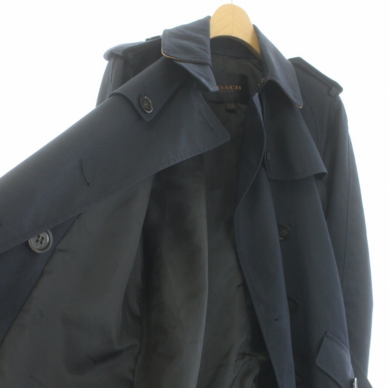 コーチ COACH TRENCH COAT トレンチコート スプリングコート 春アウター ミドル丈 ロング ベルト S 紺 ネイビー F86052 /TK レディース COACH トレンチコート コーチ COACHのトレンチコート ミッドトレンチコート 衣料