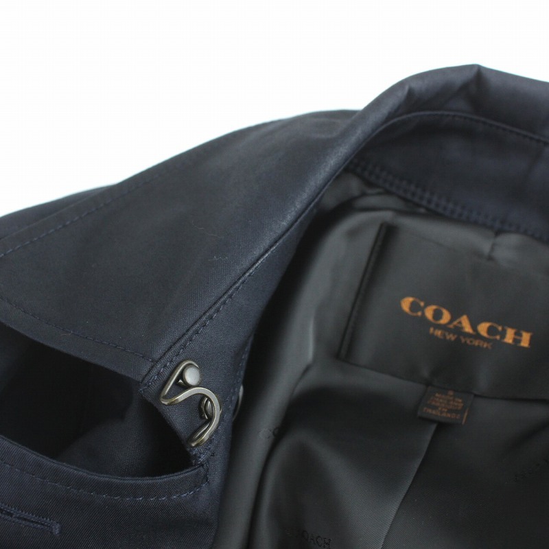 コーチ COACH TRENCH COAT トレンチコート スプリングコート 春アウター ミドル丈 ロング ベルト S 紺 ネイビー F86052 /TK レディース COACH トレンチコート コーチ COACHのトレンチコート ミッドトレンチコート 衣料