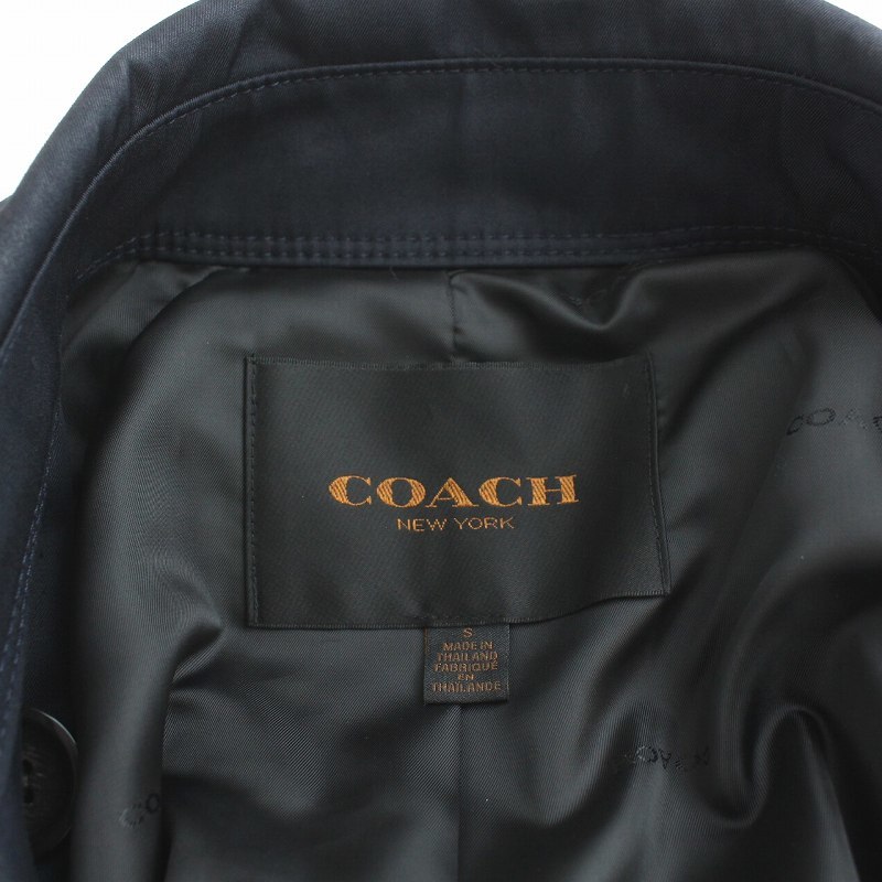 コーチ COACH TRENCH COAT トレンチコート スプリングコート 春アウター ミドル丈 ロング ベルト S 紺 ネイビー F86052 /TK レディース COACH トレンチコート コーチ COACHのトレンチコート ミッドトレンチコート 衣料