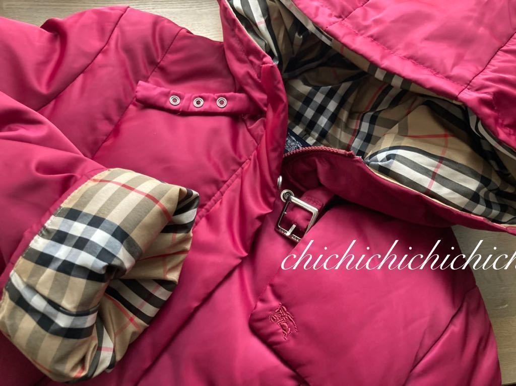 美品＊バーバリー＊ふっくら暖かい♪ダウンコート 150 ノバチェックの  