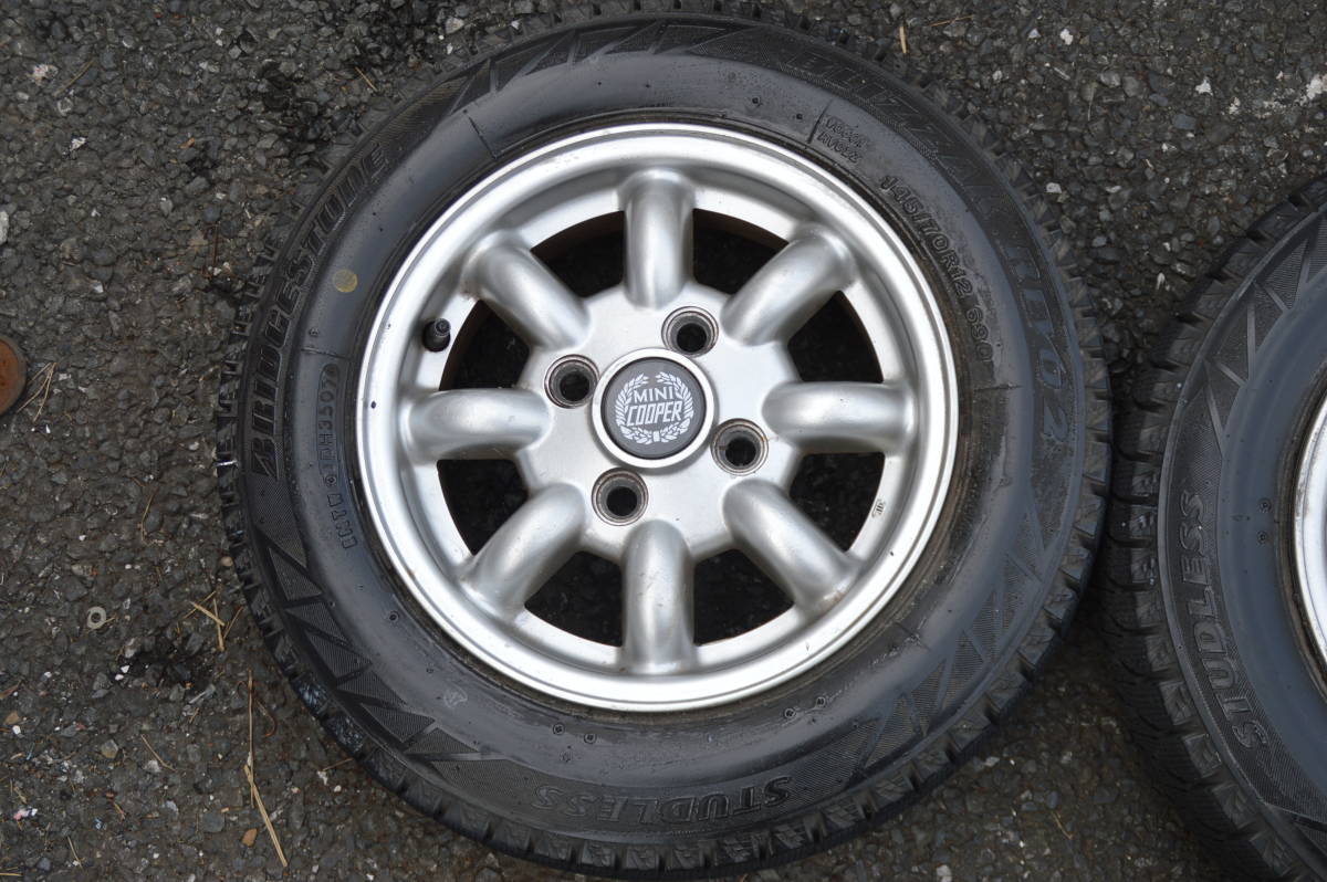 ローバー ミニ 純正 ホイール スタッドレスタイヤ 145/70R12 