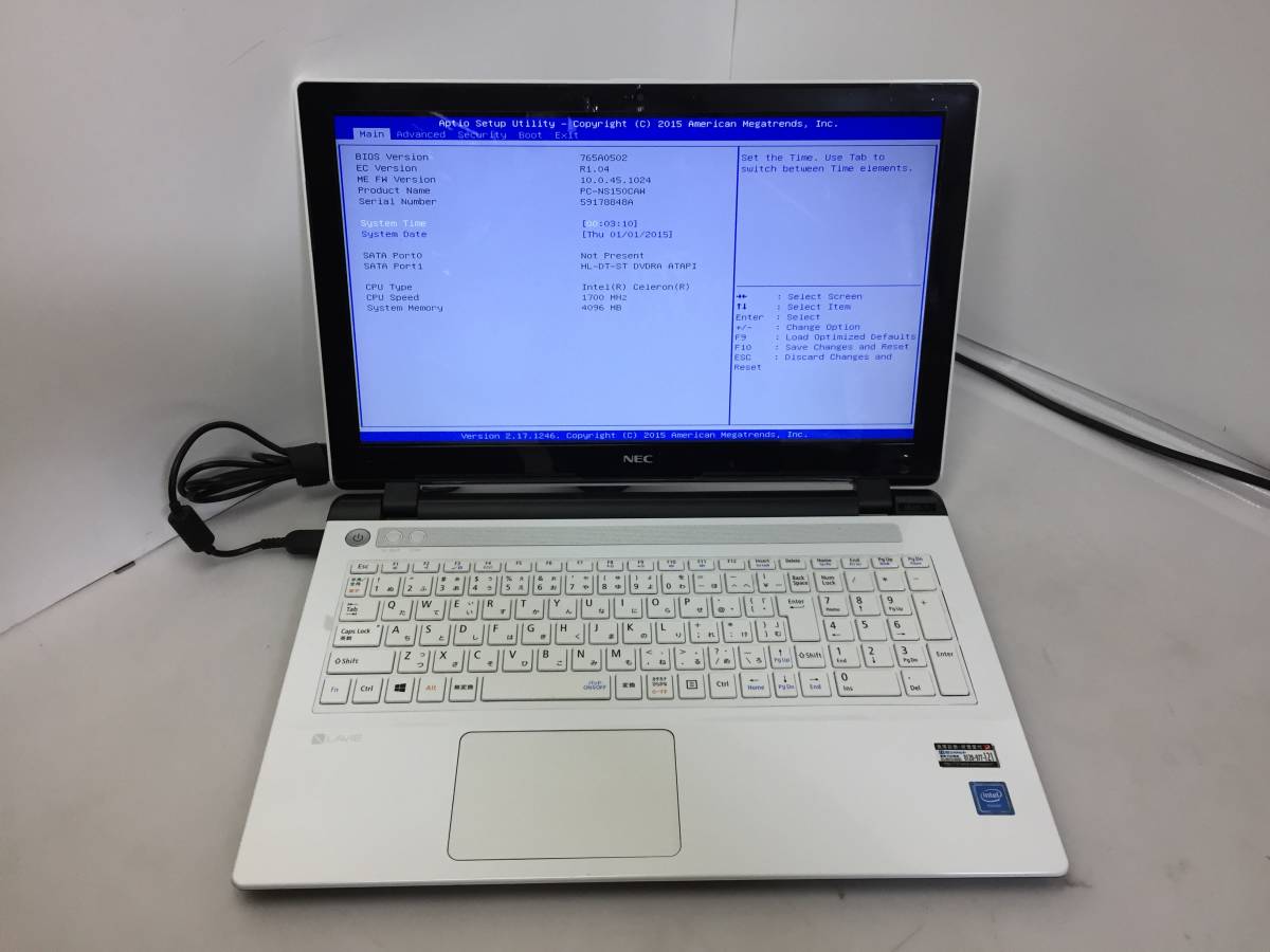 大得価，限定セール BIOS確認 NEC LAVIE NS150/C ノートPC CPU Celeron 3215U 1.70GHz 4GB 現状渡し(15インチ～)｜売買されたオークション情報、yahooの商品情報をアーカイブ公開 - オークファン NEC