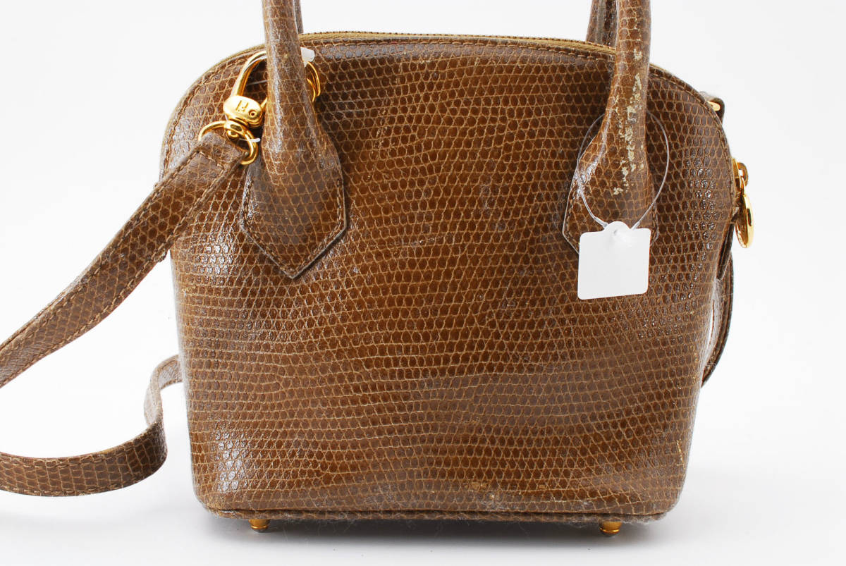 1円スタート】FENDI ヴィンテージ フェンディ パイソン 型押し レザー