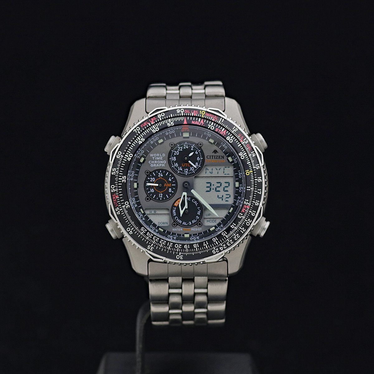 美品 CITIZEN シチズン プロマスター ナビホーク ワールドタイム C300
