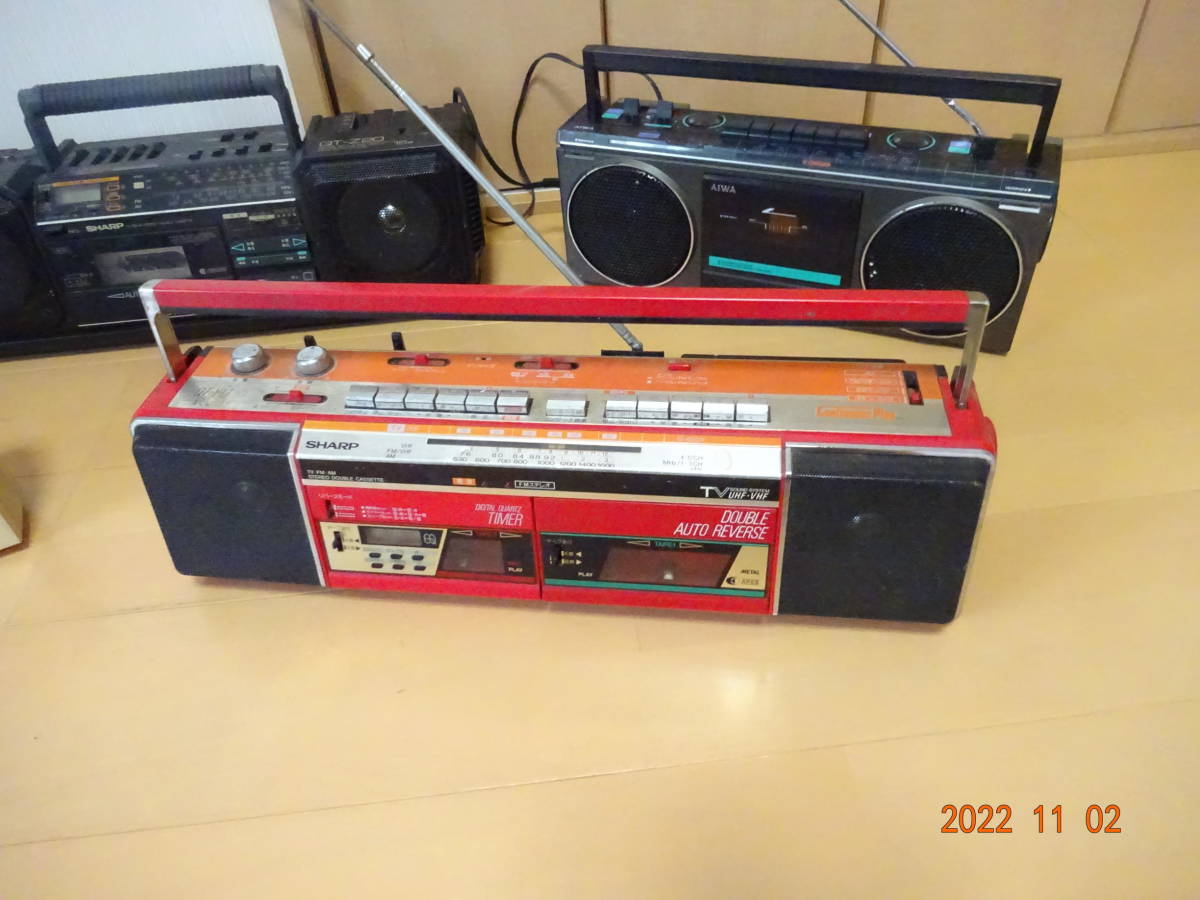 SONY AIWA まとめて5台 カセットレコーダー SONY AIWA シャープ レトロ ラジカセ 5台セット まとめて CFS-F10/CS
