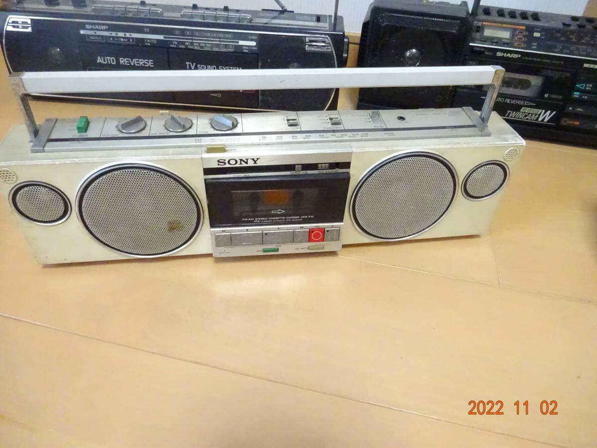 SONY AIWA まとめて5台 カセットレコーダー SONY AIWA シャープ レトロ ラジカセ 5台セット まとめて CFS-F10/CS