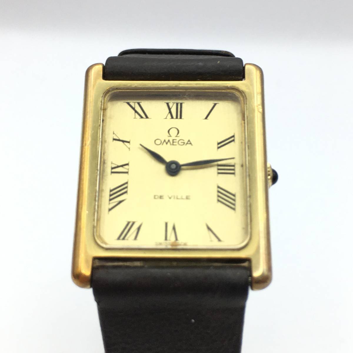 H8-21 OMEGA/オメガ De ville デビル スクエア メンズ 手巻き 腕時計