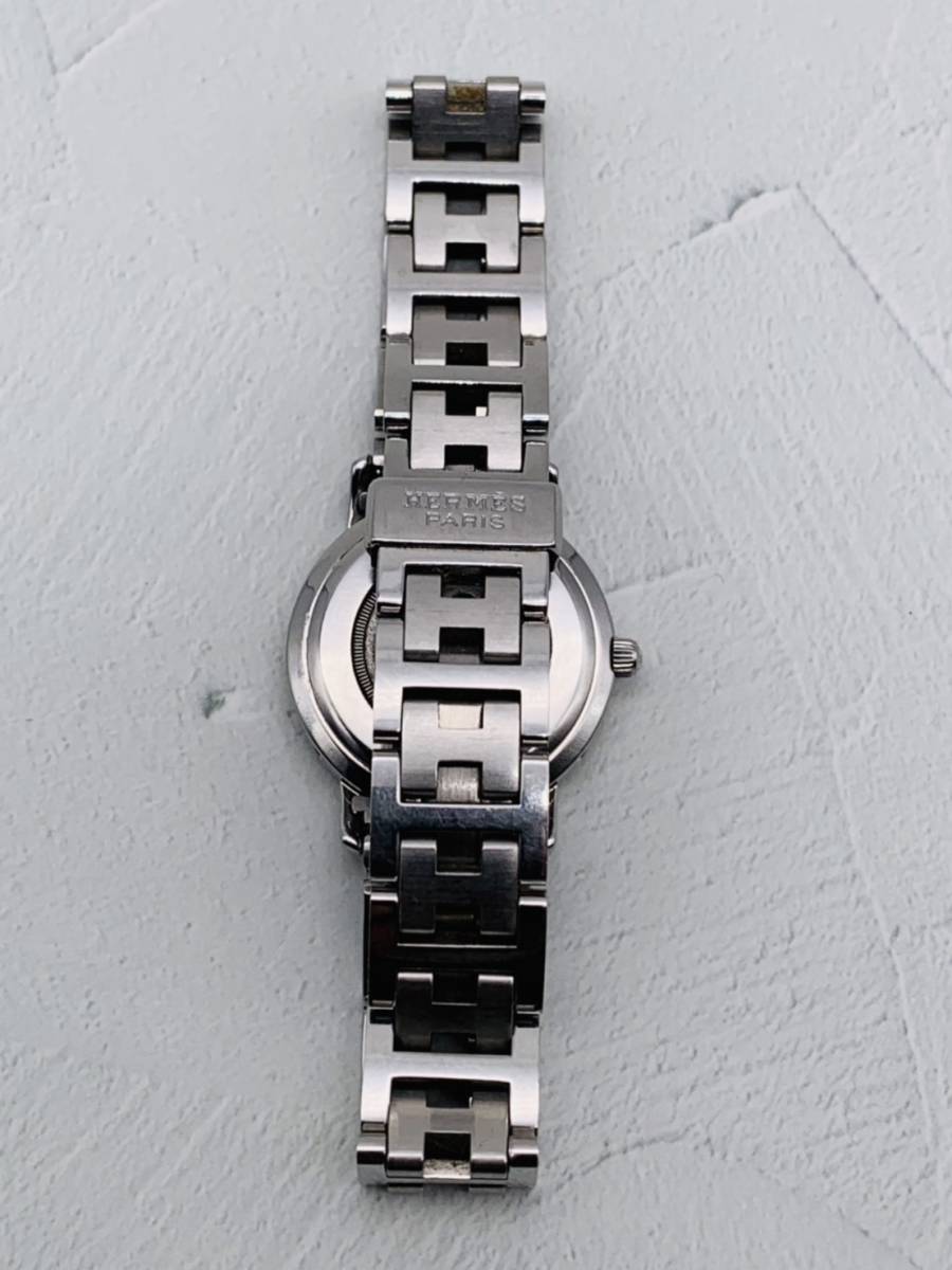 ☆稼働品・電池交換済☆HERMES エルメス QZ CL4.210 クリッパー デイト