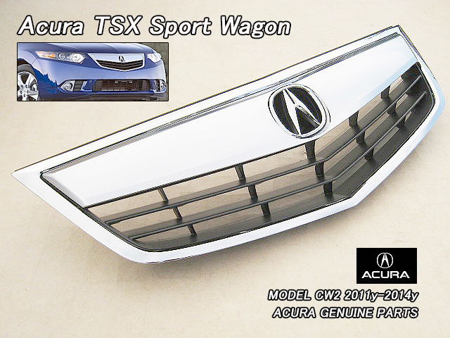 アコードツアラーCW1CW2【ACURA】アキュラTSXワゴン純正USフロントグリル5点セット(11-14y)/USDM北米仕様シンボルAマーク仕様ACCORD.TOURER