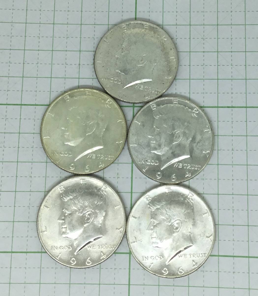 1964年 ケネディ半ドルコイン 3枚セット 1964年 ケネディ半ドルコイン 3枚セット