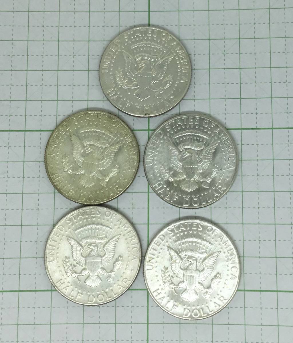 アメリカドル硬貨】1964年ハーフドル銀貨 J.F.ケネディ大統領コイン USA HALF DOLLAR アンティークコイン