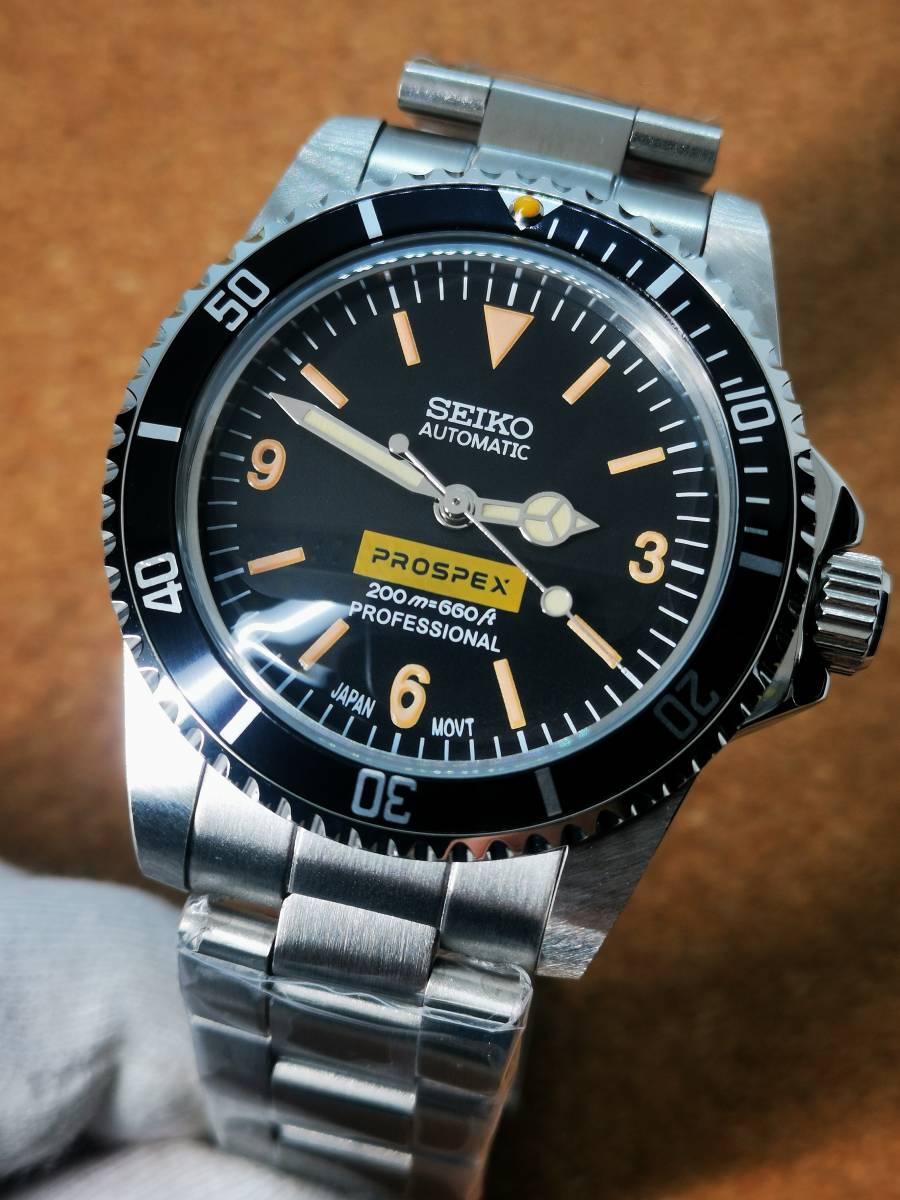 1円スタート seiko カスタム 腕時計 セイコー NH35 mod 自動巻き 手 