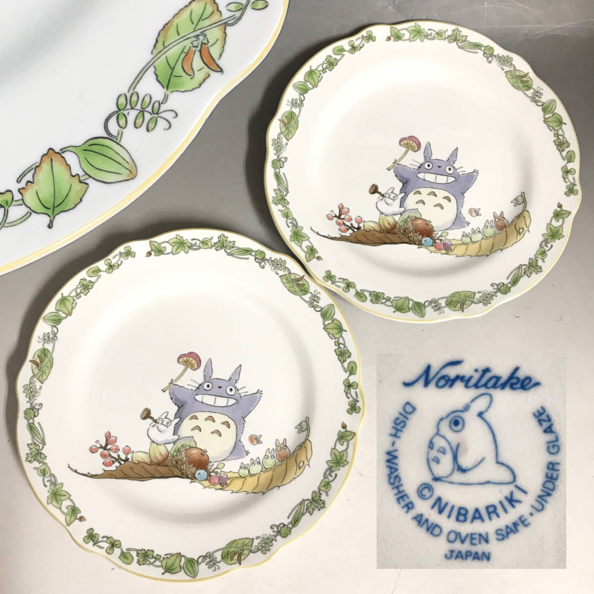 ◇FI14/16 Noritake ノリタケ となりのトトロ 21cm プレート 2枚セット