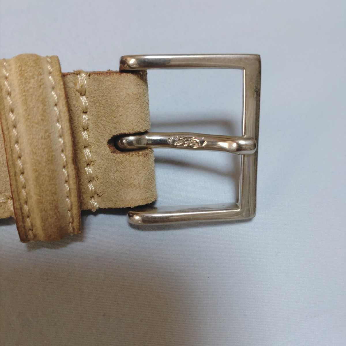 美品 Felisi SUEDE フェリージ スエード メッシュ ベルト ベージュ 95m