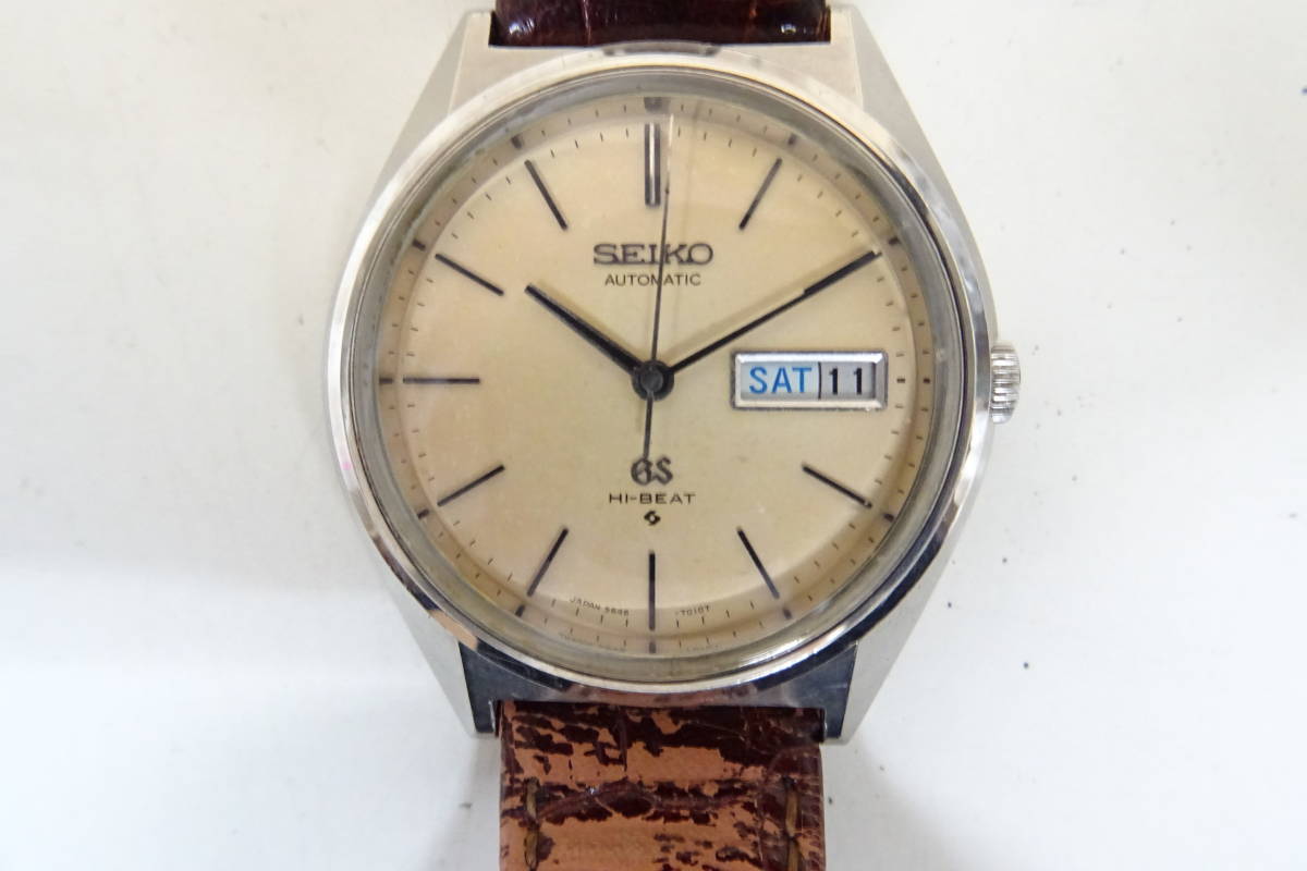 [広島11074SN] SEIKO GS グランドセイコー HI-BEAT メンズ 腕時計 自動巻 稼働 5646-7010