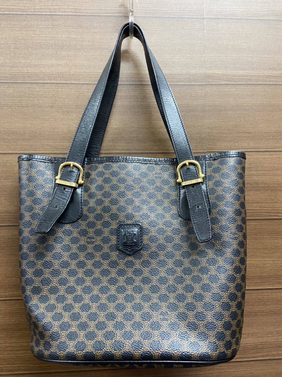 Celine セリーヌ ♪ マカダム柄 トートバッグ ショルダーバッグ PVC 