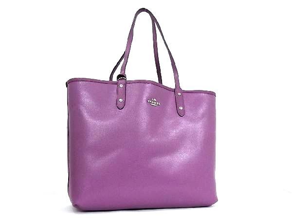 1円 □極美品□ COACH コーチ F59460 PVC×レザー リバーシブル 