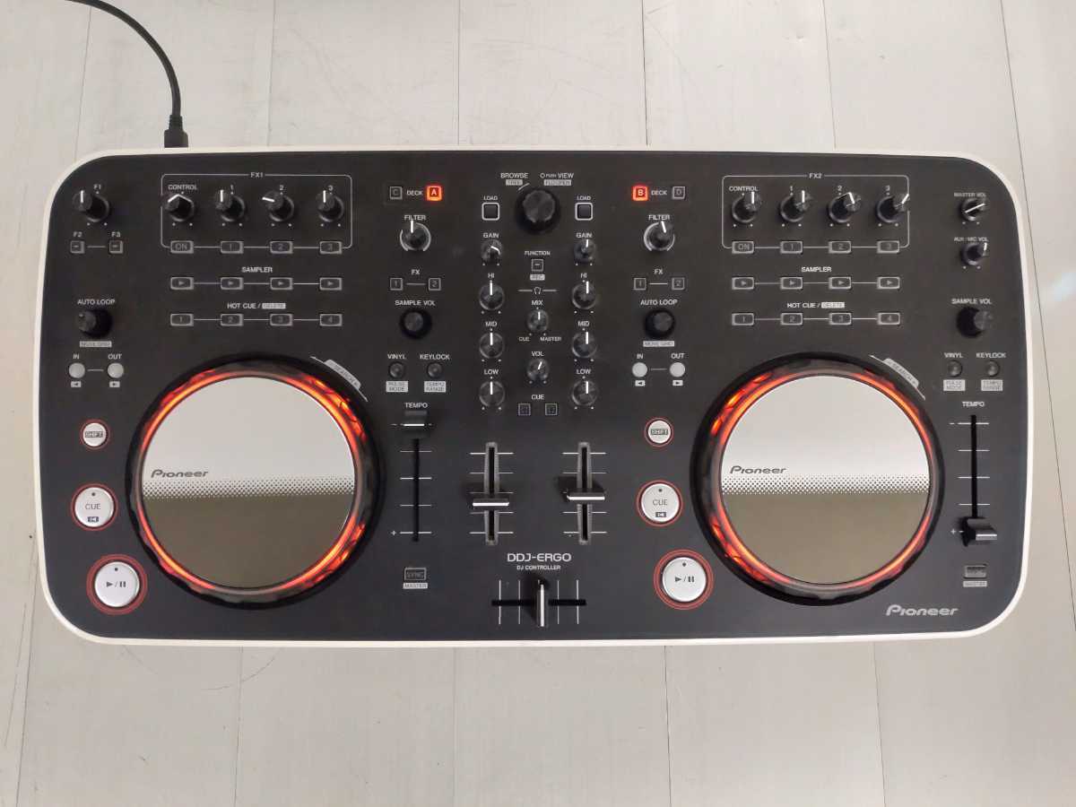 Pioneer DJコントローラ DDJ-ERGO 通電のみ確認 ジャンク品 Pioneer DJ