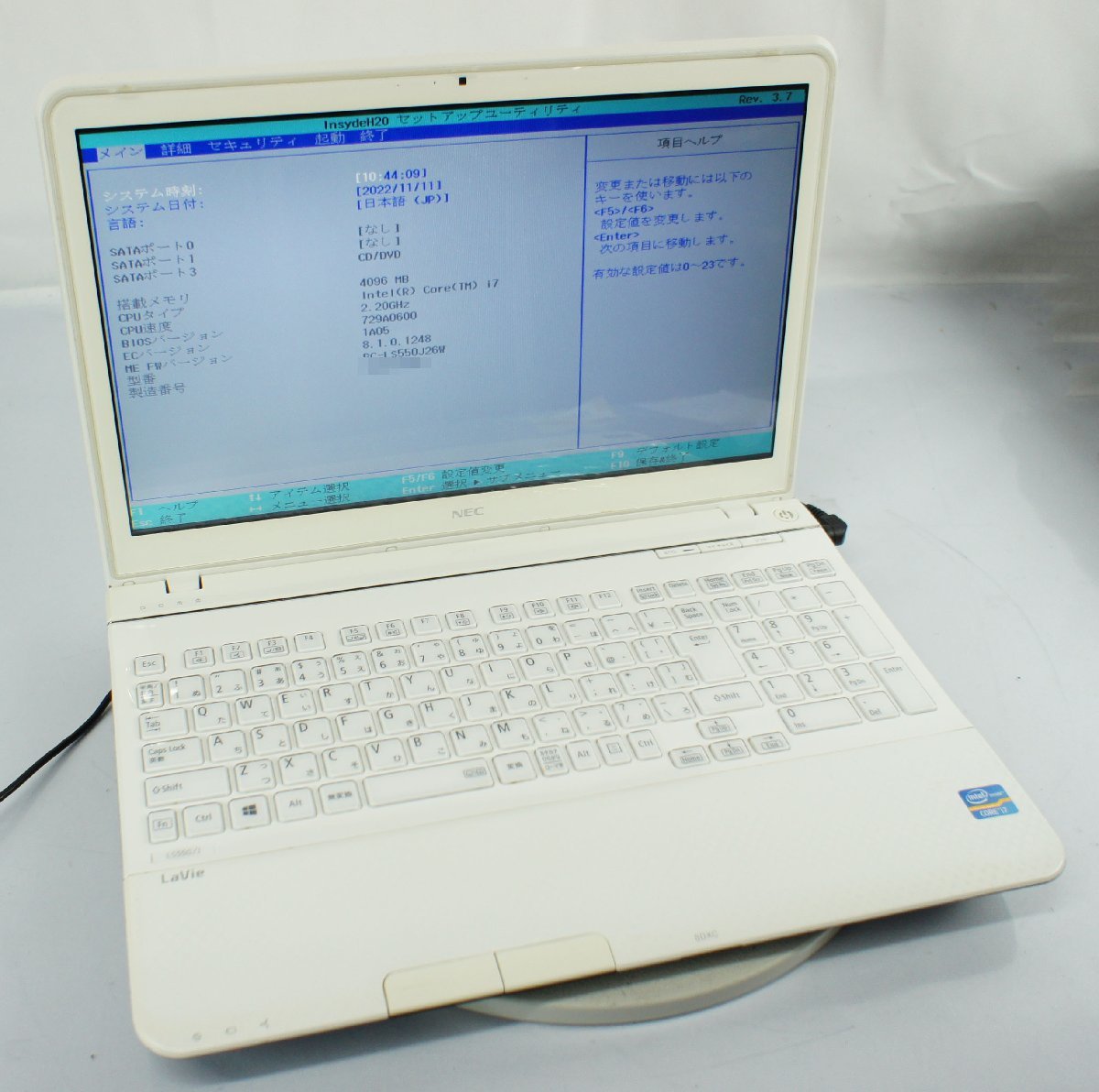 OS無し訳あり 15.6 NEC LaVie S LS550/J PC-LS550J26W/Core i7 3632QM 