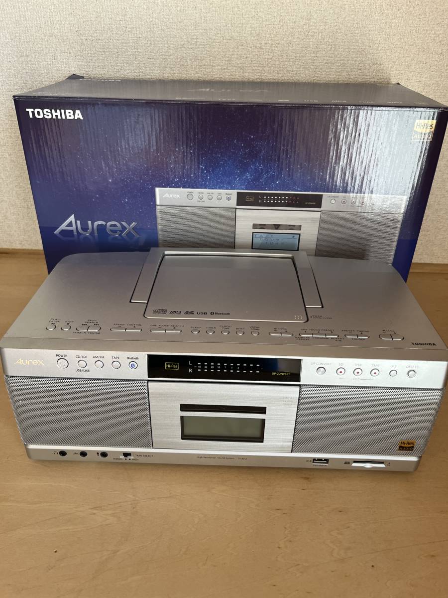 新品，低価 東芝 ハイレゾ対応SD/USB/CDラジオカセットレコーダー シルバー TY-AK2-S(CDプレーヤー)｜売買されたオークション情報、yahooの商品情報をアーカイブ公開 - オークファン CDプレーヤー