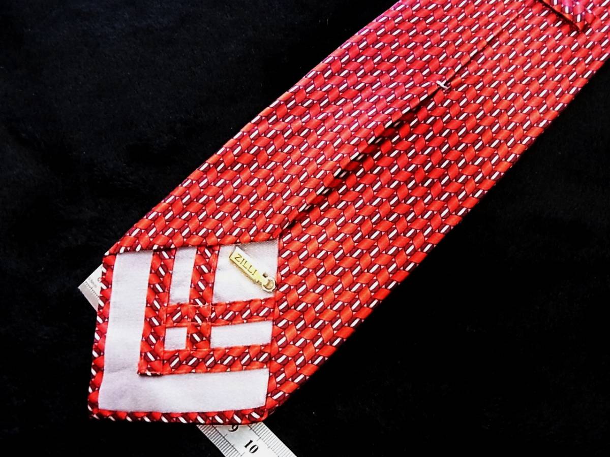 ♪*:.*:№Y6737【美品】【ＺＩＬＬＩ】ジリー 最高級 ネクタイ