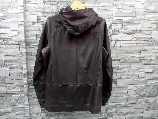 theory/フーデッドレザージャケット/02-6405000-050-904/フード/シングルライダース/セオリー/羊革/シープスキン/メンズ/サイズ M/ブラック Theory | レザー B-6 ] ジップアップ