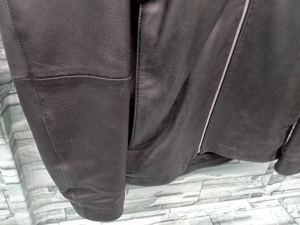 theory/フーデッドレザージャケット/02-6405000-050-904/フード/シングルライダース/セオリー/羊革/シープスキン/メンズ/サイズ M/ブラック Theory | レザー B-6 ] ジップアップ