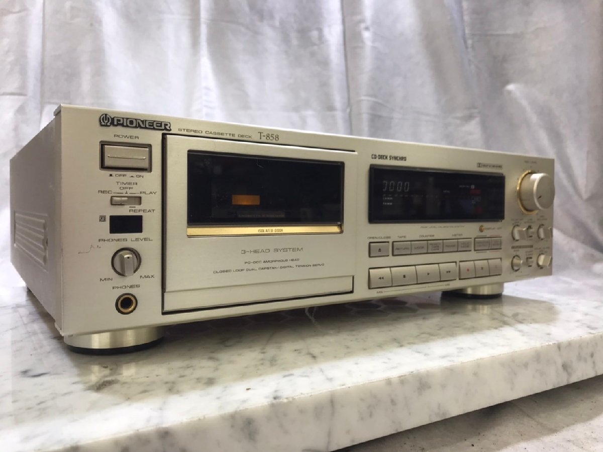 □t1119 ジャンク☆Pioneer パイオニア T-858 ステレオカセットデッキ