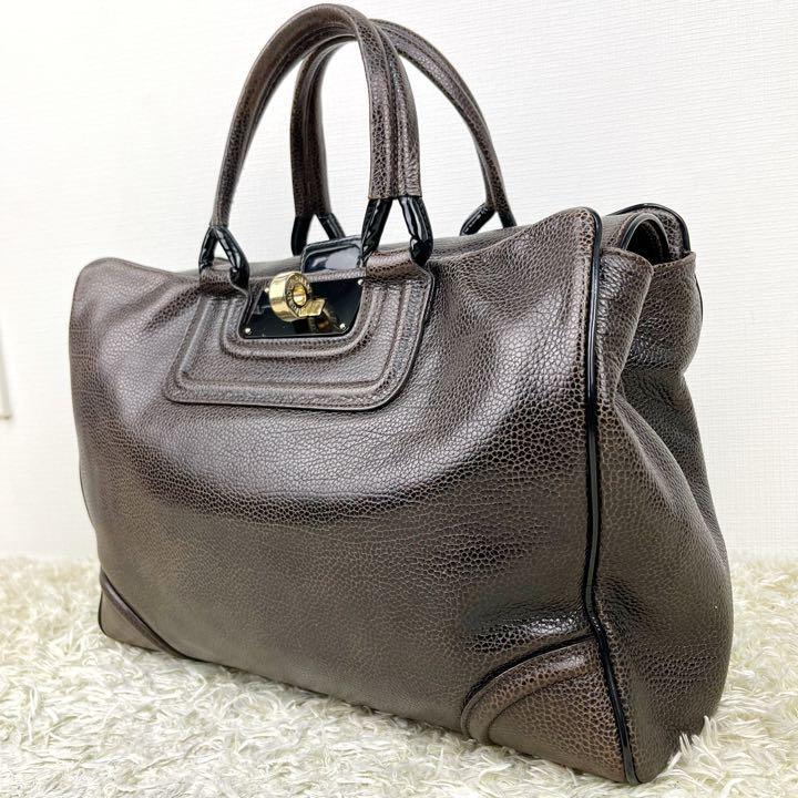 1円希少伊製 EMPORIO ARMANI エンポリオアルマーニ ゴールドターンロック A4◎ ビジネス メンズ ハンドバッグ トート レザー ブラウン 茶 EMPORIO ARMANI エンポリオアルマーニ 長袖 Emporio 極美品希少XXXXL圧巻の存在感！エンポリオアルマーニ