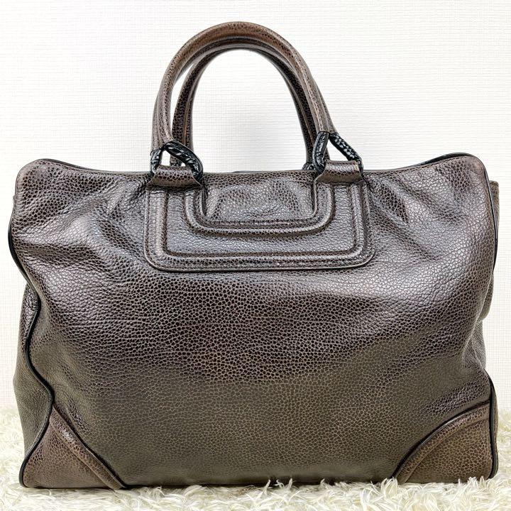 1円希少伊製 EMPORIO ARMANI エンポリオアルマーニ ゴールドターンロック A4◎ ビジネス メンズ ハンドバッグ トート レザー ブラウン 茶 EMPORIO ARMANI エンポリオアルマーニ 長袖 Emporio 極美品希少XXXXL圧巻の存在感！エンポリオアルマーニ