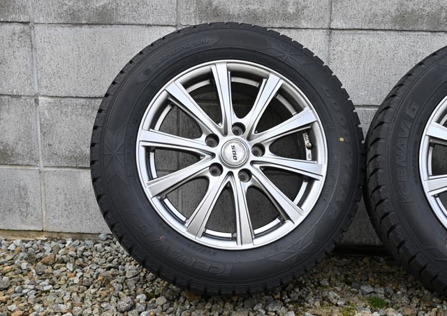 ガリ傷なし：DOS SE-10R 16インチ6.5J +48 205/60/R16 スタッドレス 4 