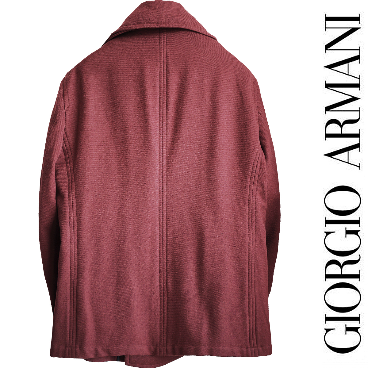 最高級 GIORGIO ARMANI ジョルジオアルマーニ カシミアメルトンダブル 