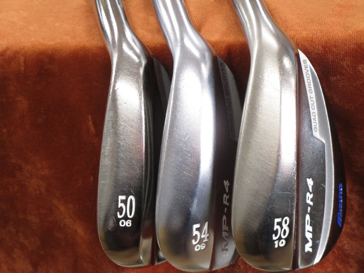 MIZUNO MP-R4 ウェッジ 52° & 58° セット □ ミズノ MP-R4 ウェッジ 50度 54度 58度 NSプロ 950GH SR 中古 3本