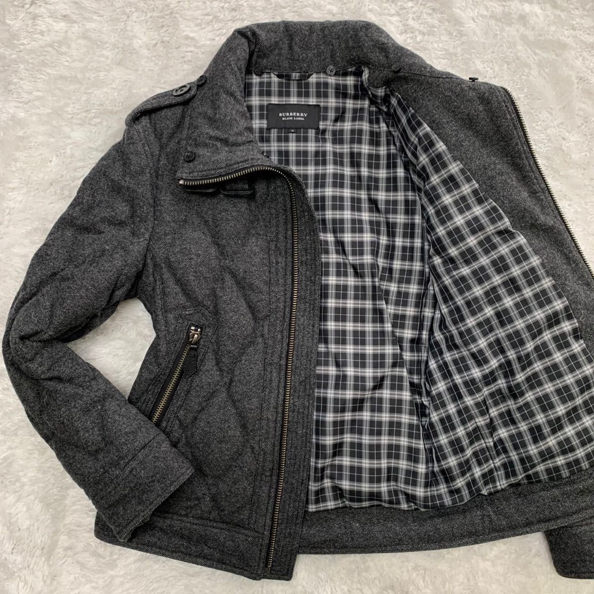 【本物保証，大得価】 バーバリーブラックレーベル BURBERRY BLACK LABEL ダウンジャケット M キルティング ホワイトグースダウン チェック柄 グレー 灰色 メンズ(ジャケット、上着)｜売買されたオークション情報、yahoo 男性用