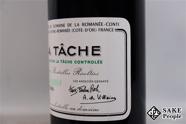 □注目! DRC ラ・ターシュ 1998 750ml 13% フランス ブルゴーニュ 赤