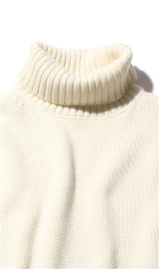 AOYAMA青山HILTONタートルネックセーター【5G】【トガニット】(XL  