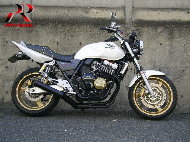 HONDA CB400SF VTEC NC39 ショート管 70π マフラー ブラック(マフラー  