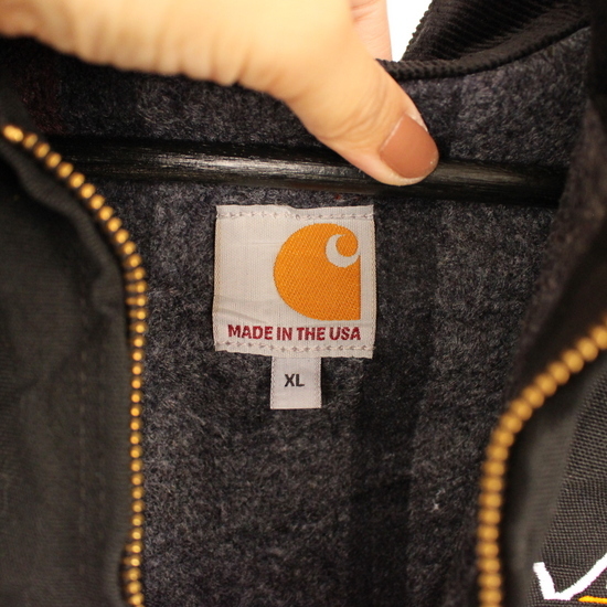 G590 2000年代製 Carhartt カーハート デトロイトジャケット 裏地ブランケット USA製■00s Y2K 表記XLサイズ ブラック アメカジ ワーク Carhartt カーハート USA製 スミクロ aztec1000A2254送料無料 Mexico