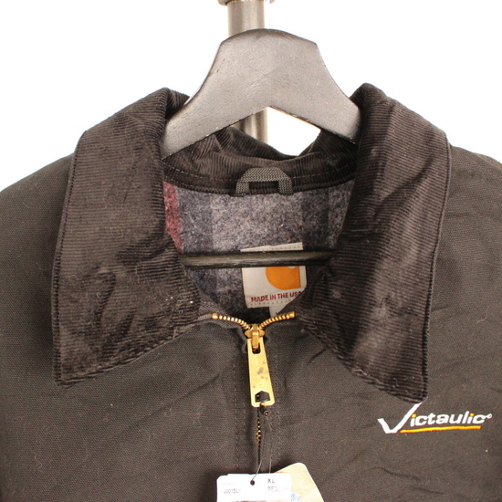 G590 2000年代製 Carhartt カーハート デトロイトジャケット 裏地ブランケット USA製■00s Y2K 表記XLサイズ ブラック アメカジ ワーク Carhartt カーハート USA製 スミクロ aztec1000A2254送料無料 Mexico