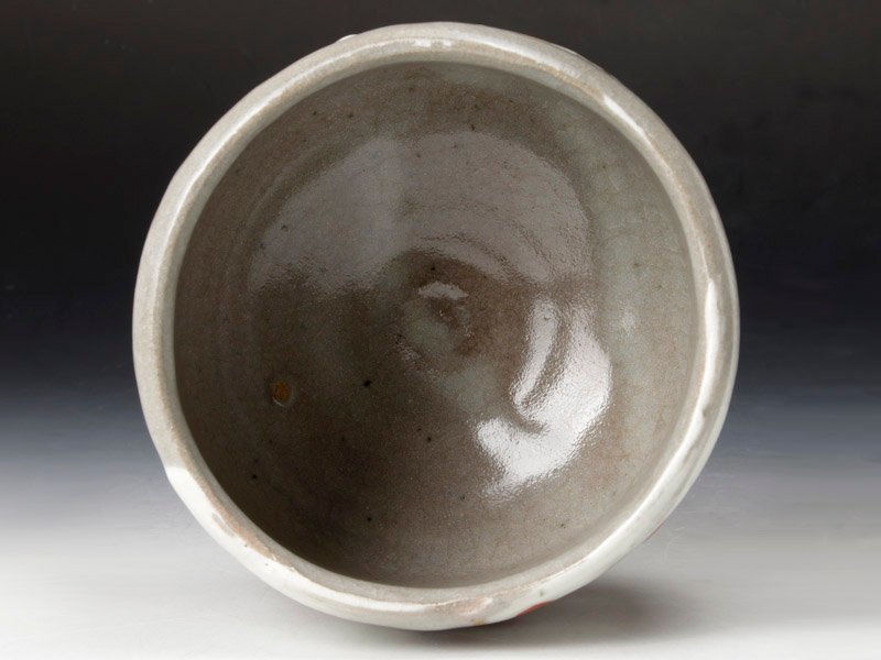 古美味】虎渓山 水月窯 荒川豊蔵窯 紅白梅茶碗 茶道具 保証品 UQ4w