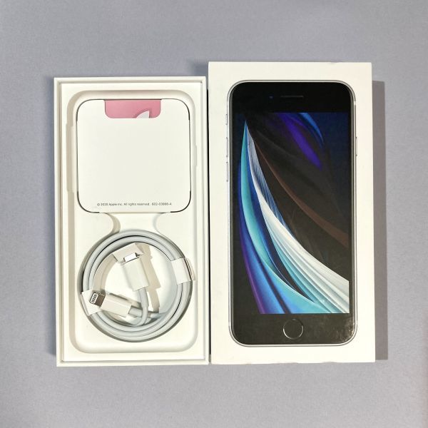 ▽【美品】SIMロック解除(SoftBank) iPhoneSE2 64GB ホワイト MHGQ3J/A