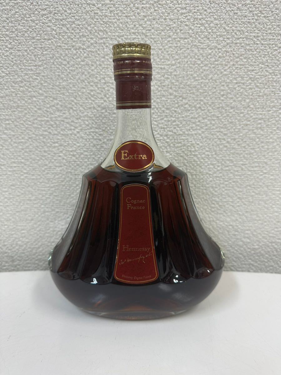 未開栓 Hennessy ヘネシー Extra エクストラ クリアボトル 金キャップ